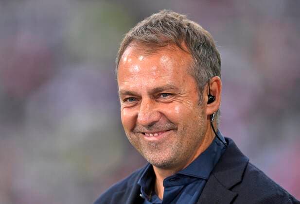 07.06.2022, Fussball Länderspiel UEFA-Nations-League 2022 23, Deutschland - England, in der Allianz-Arena München. Bundestrainer Hansi Flick (Deutschland) ist zufrieden,