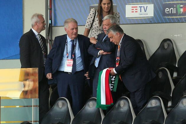 ROME, Italy - 07.06.2022: Hungarian premier Vktor Orban on the stand in the UEFA Nations League 2023 football match between Italy vs HUngary at Orogel Stadium-Dino Manuzzi in Cesena on 07 june 2022.  Copyright: xMarcoxIacobuccix xipa-agency.netx xMarcoxIacobuccix 0