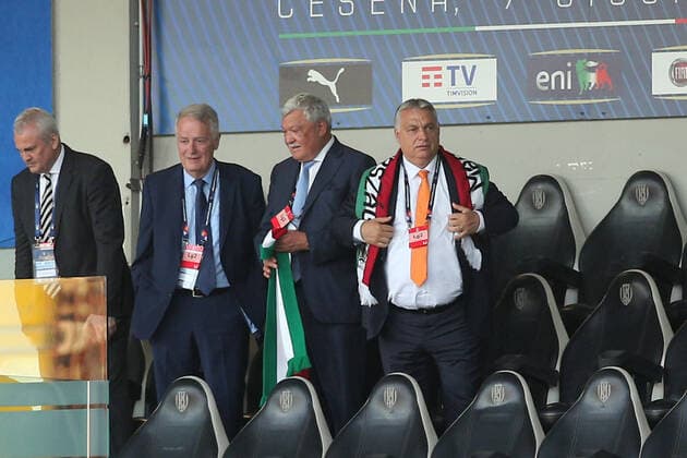 ROME, Italy - 07.06.2022: Hungarian premier Vktor Orban on the stand in the UEFA Nations League 2023 football match between Italy vs HUngary at Orogel Stadium-Dino Manuzzi in Cesena on 07 june 2022.  Copyright: xMarcoxIacobuccix xipa-agency.netx xMarcoxIacobuccix 0