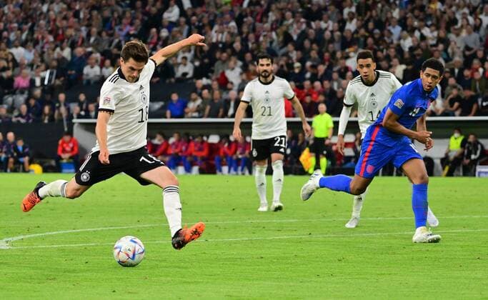 07.06.2022 - UEFA Nations League - Länderspiel: Deutschland Germany gg England United Kingdom - - Jonas Hofmann (18, Deutschland ) erzielt Treffer Tor Torschuß zum 1:0
