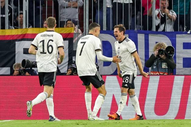 Germany v England UEFA Nations League 07 06 2022. Goal 1-0 Jonas Hofmann(18) of Germany scores a goal and celebrates during the UEFA Nations League match between Germany and England at Allianz Arena, Munich, Germany on 7 June 2022. Editorial use only , Copyright: xNigelxKeenex PSI-15374-0037