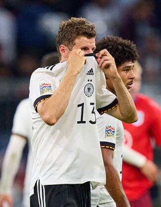 Thomas Müller, DFB 13 sad after the UEFA Nations League 2022 match GERMANY - ENGLAND in Season 2022 2023 on Juni 07, 2022 in Munich, Germany.