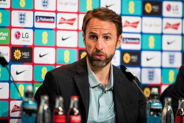 UEFA Nations League, Deutschland - England; 07.06.2022 Gareth Southgate (Cheftrainer, England) in der Pressekonferenz UEFA Nations League, Deutschland - England, Allianz Arena, Muenchen Copyright: xBEAUTIFULxSPORTS Wunderlx