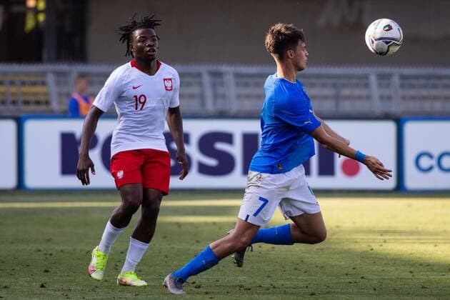 Nicolo Cudrig of Italy U20 in action during the International Friendly, Länderspiel, Nationalmannschaft match between Italy U20 and Poland U20 at Stadio Riviera delle Palme on June 7, 2022 in San Benedetto del Tronto, Italy. (Ã‚ Photo: Cinzia Camela.  Copyright: xCinziaxCamelax xipa-agency.netx xx 0