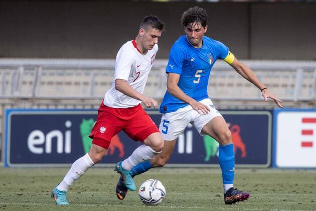 June 7, 2022, San Benedetto del Tronto, Italy: Arkadiusz Pyrka of Poland U20 and Christian Dalle Mura of Italy U20 in action during the International Friendly, Länderspiel, Nationalmannschaft match between Italy U20 and Poland U20 at Stadio Riviera delle Palme on June 7, 2022 in San Benedetto del Tronto, Italy. Ã‚ Photo: . Other - U20 Italy vs Poland, San Benedetto del Tronto, Italy  - ZUMAl164 20220607_zsa_l164_193 Copyright: xCinziaxCamelax