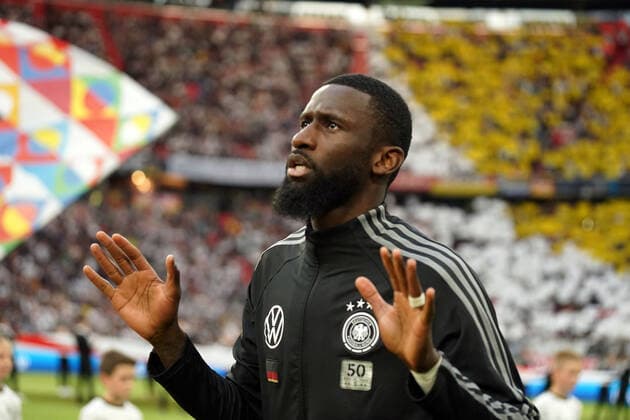 Fussball, Nations League, Länderspiel, Gruppe C, Deutschland-England, 07.06.2022, Allianzarena München Antonio Rüdiger, Ruediger , Deutschland