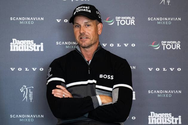 220608 Henrik Stenson of Sweden during a press event ahead of the golf tournament Scandinavian Mixed on June 8, 2022 in Halmstad. Photo: Mathias Bergeld BILDBYRAN kod MB MB0394 golf scandinavian mixed bbeng press event presskonferens Copyright: MATHIASxBERGELD BB220608MB012