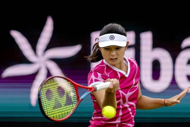 ROSMALEN - Tennis star Arianne Hartono in action at the international tennis tournament Libema Open. The combined Dutch tennis tournament for men and women will be held on the grass courts of Autotron for twelve days. ANP SANDER KING xVIxANPxSportx xxANPxIVx