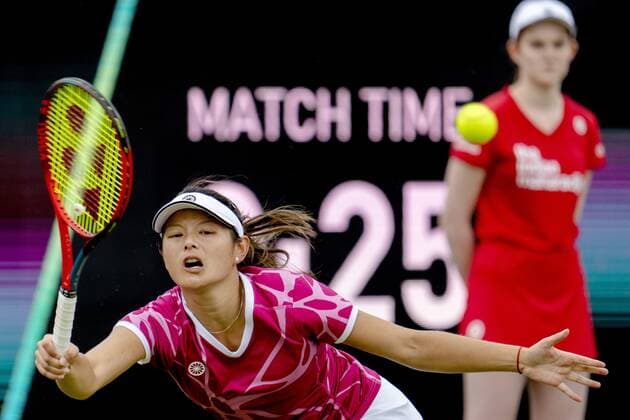 ROSMALEN - Tennis star Arianne Hartono in action at the international tennis tournament Libema Open. The combined Dutch tennis tournament for men and women will be held on the grass courts of Autotron for twelve days. ANP SANDER KING xVIxANPxSportx xxANPxIVx