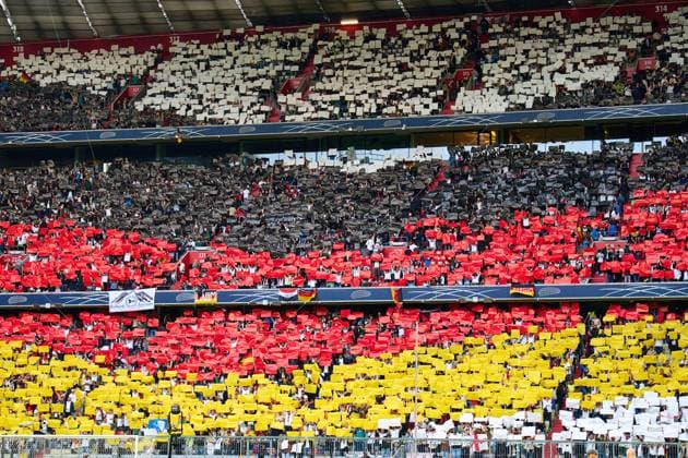 Fans choreo before the UEFA Nations League 2022 match GERMANY - ENGLAND 1-1 in Season 2022 2023 on Juni 07, 2022 in Munich, Germany.