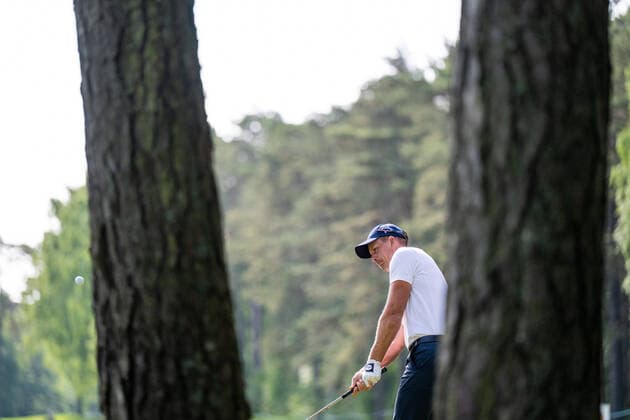 220609 Henrik Stenson of Sweden during the first round of the Scandinavian Mixed golf tournament on June 9, 2022 in Halmstad. Photo: Mathias Bergeld BILDBYRAN kod MB MB0395 golf scandinavian mixed day 1 bbeng sweden sverige Copyright: MATHIASxBERGELD BB220609MB007