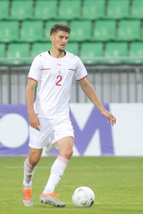 08.06.2022, Chisinau, Stadium Zimbru, U21, U 21 EM - Qualifikation: Moldawien-Schweiz, 2 Anel Husic (Schweiz) in Aktion, am Ball Chisinau Stadium Zimbru Chisinau Moldawien Copyright: xJustPictures.ch AleksandarxDjorovicx