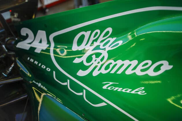 Alfa Romeo F1 Team ORLEN C42, mechanical detail during the Formula 1 Azerbaijan Grand Prix 2022, 8th round of the 2022 FIA Formula One World Championship, WM, Weltmeisterschaft on the Baku City Circuit, from June 10 to 12, 2022 in Baku, Azerbaijan - F1 - AZERBAIJAN GRAND PRIX 2022 DPPI Panoramic  00122020__B3_0674