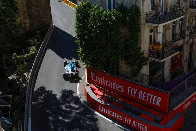 14 Fernando Alonso (ESP, BWT Alpine F1 Team), F1 Grand Prix of Azerbaijan at Baku City Circuit on June 10, 2022 in Baku, Azerbaijan. (Photo by HOCH ZWEI) Baku Azerbaijan