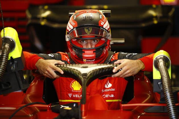 SAINZ Carlos (spa), Scuderia Ferrari F1-75, portrait during the Formula 1 Azerbaijan Grand Prix 2022, 8th round of the 2022 FIA Formula One World Championship, WM, Weltmeisterschaft on the Baku City Circuit, from June 10 to 12, 2022 in Baku, Azerbaijan - F1 - AZERBAIJAN GRAND PRIX 2022 DPPI Panoramic  _B3_2249