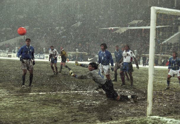 Qualifying match of 1998 FIFA World Cup, WM, Weltmeisterschaft, Fussball 642207 29.10.1997 Qualifying match of the 1998 FIFA World Cup between Russia and Italy. Italian goalkeeper Gianluigi Buffon. Dinamo central stadium. Vladimir Fedorenko Sputnik Moscow Russia  Copyright: xVladimirxFedorenkox