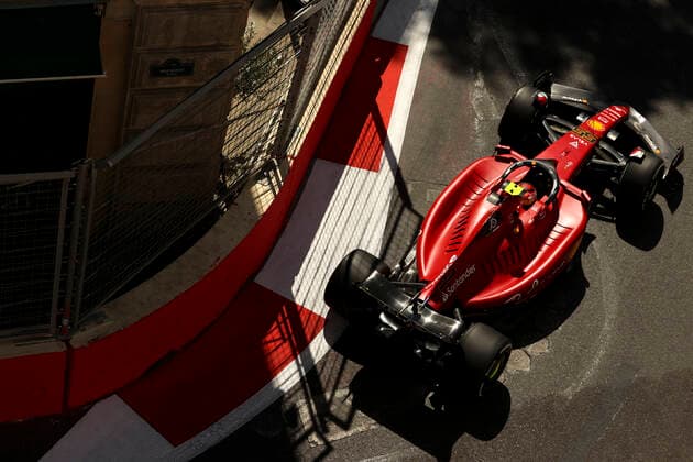 55 Carlos Sainz (ESP, Scuderia Ferrari), F1 Grand Prix of Azerbaijan at Baku City Circuit on June 10, 2022 in Baku, Azerbaijan. (Photo by HOCH ZWEI) Baku Azerbaijan