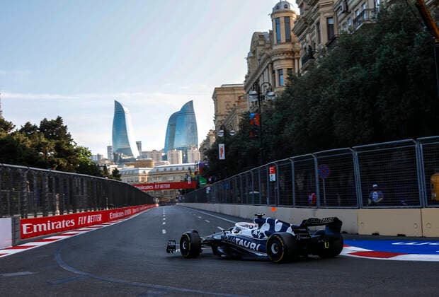 10 Pierre Gasly (FRA, Scuderia AlphaTauri), F1 Grand Prix of Azerbaijan at Baku City Circuit on June 10, 2022 in Baku, Azerbaijan. (Photo by HOCH ZWEI) Baku Azerbaijan