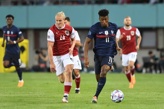 UEFA Nations League, group A1 Austria vs. France Kingsley Coman Vienna Austria Copyright: xANCAxTEPEIx