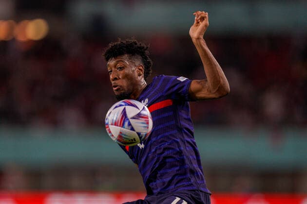 SOCCER - NL, AUT vs FRA VIENNA,AUSTRIA,10.JUN.22 - SOCCER - UEFA Nations League, OEFB international match, Länderspiel, Nationalmannschaft Austria vs France. Image shows Kingsley Coman (FRA).  GEPAxpictures xJohannesxFriedl