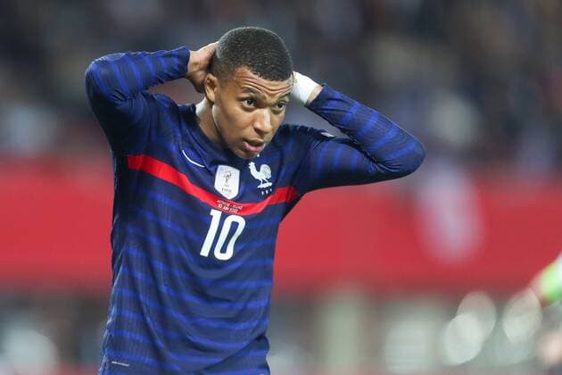 SOCCER - NL, AUT vs FRA VIENNA,AUSTRIA,10.JUN.22 - SOCCER - UEFA Nations League, OEFB international match, Länderspiel, Nationalmannschaft Austria vs France. Image shows Kylian Mbappe (FRA).  GEPAxpictures xPhilippxBrem