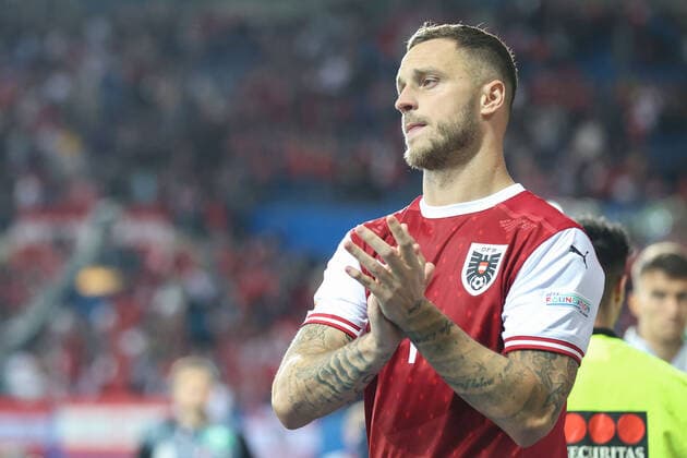 SOCCER - NL, AUT vs FRA VIENNA,AUSTRIA,10.JUN.22 - SOCCER - UEFA Nations League, OEFB international match, Länderspiel, Nationalmannschaft Austria vs France. Image shows Marko Arnautovic (AUT).  GEPAxpictures xArminxRauthner