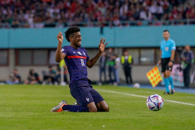 SOCCER - NL, AUT vs FRA VIENNA,AUSTRIA,10.JUN.22 - SOCCER - UEFA Nations League, OEFB international match, Länderspiel, Nationalmannschaft Austria vs France. Image shows Kingsley Coman (FRA).  GEPAxpictures xJohannesxFriedl