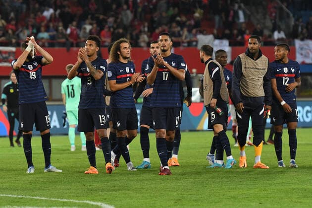 UEFA Nations League, group A1 Austria vs. France Players of France at the end of the match Vienna Austria Copyright: xANCAxTEPEIx