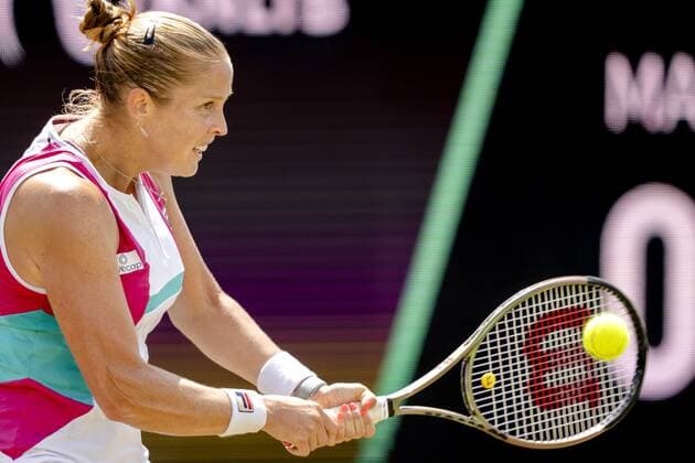 ROSMALEN - Tennis player Shelby Rogers (United States) in action during the match against Aryna Sabalenka (not in photo, Belarus) at the international tennis tournament Libema Open. The combined Dutch tennis tournament for men and women will be held on the grass courts of Autotron for twelve days. ANP SANDER KING xVIxANPxSportx xxANPxIVx