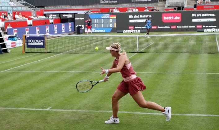 Sabine Lisicki (GER) vs Asia Muhammad (USA) Tennis bett1 open WTA, Tennis Damen 500 Turnier auf Rasen Damen Saison 2021 2022 11.06.2022