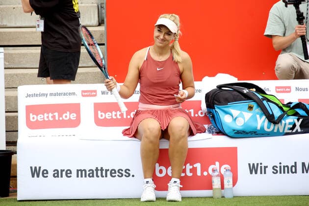 DEU, bett1open2022, Qualifikation, 11.06.2022, Mercedes-Benz-Arena, Berlin, DEU, bett1open2022, Qualifikation, im Bild Sabine LISICKI GER vs. Asia MUHAMMAD USA Foto: Juergen Engler nordphoto GmbH