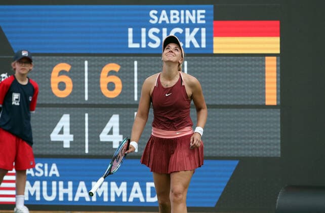 Sabine Lisicki (GER) gewinnt siegt in zwei Sätzen gegen Asia Muhammad (USA) Tennis bett1 open WTA, Tennis Damen 500 Turnier auf Rasen Damen Saison 2021 2022 11.06.2022