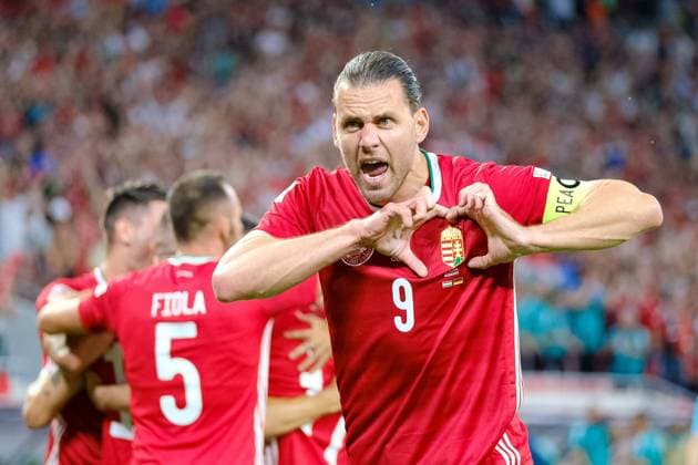 Sport Themen der Woche KW23 Adam Szalai (Ungarn, 9) jubelt nach dem 1-0, HUN, Ungarn vs. Deutschland, Fussball, Uefa Nations League, 3. Spieltag, Saison 2022, 11.06.2022, HUN, Ungarn vs. Deutschland, Fussball, Nations League, 3. Spieltag, Saison 2022, 11.06.2022 Budapest *** Adam Szalai Hungary, 9 cheers after 1 0, HUN, Hungary vs Germany, Football, Uefa Nations League, Matchday 3, Season 2022, 11 06 2022, HUN, Hungary vs Germany, Football, Nations League, Matchday 3, Season 2022, 11 06 2022 Budapest Copyright: xEibner-Pressefotox EP_EER