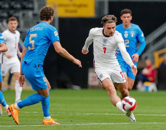 England v Italy UEFA Nations League Jack Grealish of England during the UEFA Nations League match between England and Italy at Molineux, Wolverhampton Content Not Available For UK Newspapers Copyright: xPaulxChestertonx FIL-17006-0079 UK Newspapers OUT