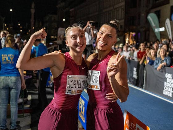 ATHLETICS - Golden Roof Challenge 2022 INNSBRUCK,AUSTRIA,11.JUN.22 - ATHLETICS - Golden Roof Challenge. Image shows Mariya Horielova and Maryna Bekh-Romanchuk (UKR).  GEPAxpictures xDanielxSchoenherr
