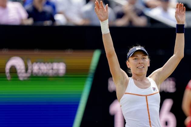 2022-06-12 13:24:19 ROSMALEN - Tennis player Ekaterina Alexandrova (Russia) wins the final of the international tennis tournament Libema Open. The combined Dutch tennis tournament for men and women will be held on the grass courts of Autotron for twelve days. ANP SANDER KONING netherlands out - belgium out Rosmalen xVIxxIVx