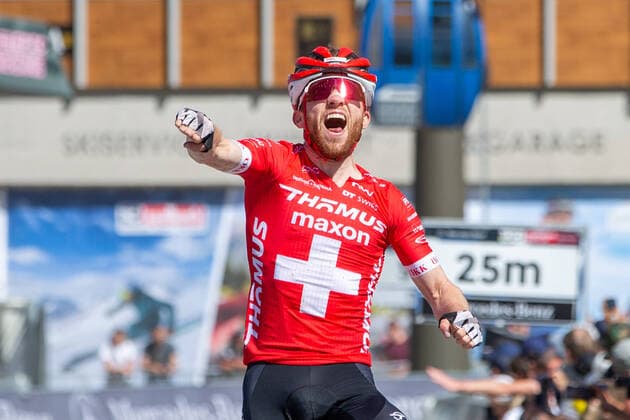 Sport Themen der Woche KW23 Sport Bilder des Tages CYCLING - UCI MTB World Cup Leogang LEOGANG,AUSTRIA,12.JUN.22 - CYCLING, MOUNTAIN BIKE - UCI MTB World Cup, Cross Country. Image shows Mathis Fluckinger (SUI).  GEPAxpictures xGintarexKarpaviciute