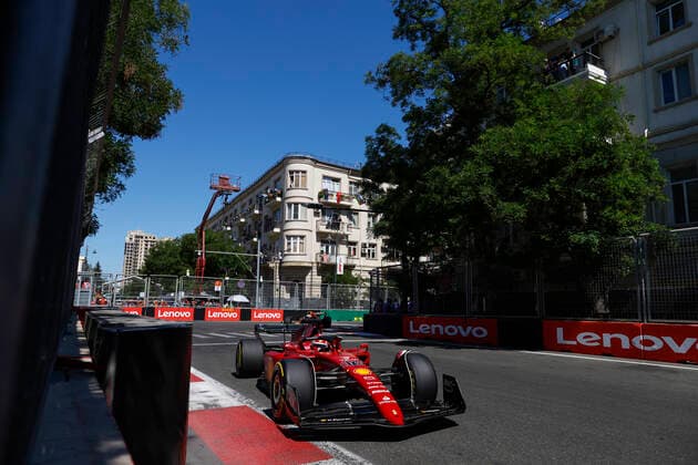 16 Charles Leclerc (MCO, Scuderia Ferrari), F1 Grand Prix of Azerbaijan at Baku City Circuit on June 12, 2022 in Baku, Azerbaijan. (Photo by HOCH ZWEI) Baku Azerbaijan