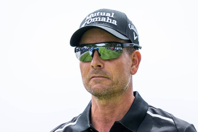 220612 Henrik Stenson of Sweden during the fourth round of the Scandinavian Mixed golf tournament on June 12, 2022 in Halmstad. Photo: Mathias Bergeld BILDBYRAN kod MB MB0396 golf scandinavian mixed bbeng day4 sweden sverige Copyright: MATHIASxBERGELD BB220612MB109