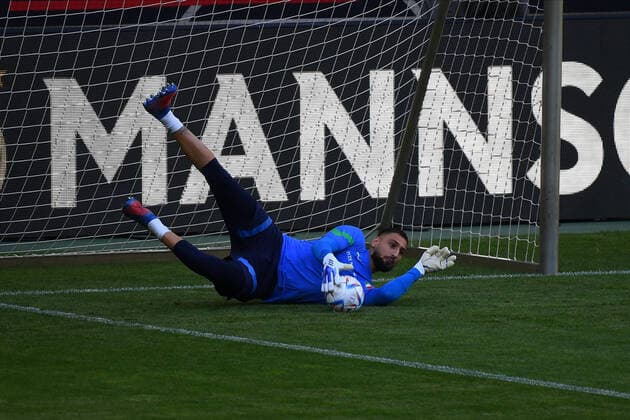 MOENCHENGLADBACH, GERMANY - JUNE 13, 2022: Pre match practice. Gianluigi Donnarumma. The football match of UEFA Nations League 2023 between Germany vs Italy Copyright: xVITALIIxKLIUIEVx