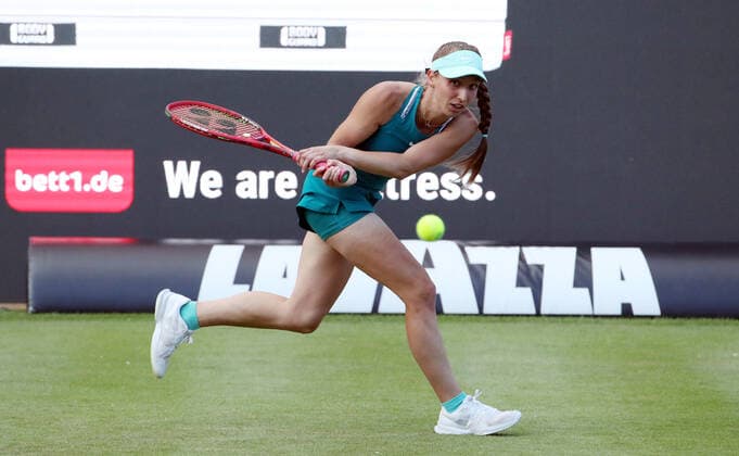 Tamara Korpatsch (GER) Einzelbild Freisteller Aktion Tennis bett1 open WTA, Tennis Damen 500 Turnier auf Rasen Damen Saison 2021 2022 13.06.2022