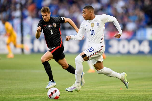 France v Croatia: UEFA Nations League - League Path Group 1 Kylian Mbappe (Paris Saint-Germain) of France in action during the UEFA Nations League League A Group 1 match between France and Croatia at Stade de France on June 13, 2022 in Paris, France. Paris France  Copyright: xJosexBretonx originalFilename:breton-francevc220613_npOY9.jpg