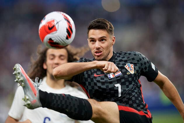 France v Croatia: UEFA Nations League - League Path Group 1 Josip Brekalo (Torino FC) of Croatia in action during the UEFA Nations League League A Group 1 match between France and Croatia at Stade de France on June 13, 2022 in Paris, France. Paris France  Copyright: xJosexBretonx originalFilename:breton-francevc220613_npSNl.jpg