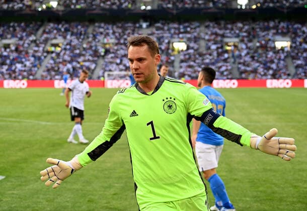 Fussball, Herren, Saison 2022 2023, Nations League (Liga A, Gruppe 3, 4. Spieltag) in Moenchengladbach, Deutschland - Italien, Torwart Manuel Neuer (Deutschland), 14.06. 2022, Copyright: xMatthiasxKochx