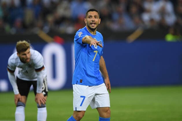 Gianluca Caprari (Italy) during the Uefa Uefa Nations League 2022_2023 match between Germany 5-2 Italy at Borussia-Park Stadium on June 14, 2022 in Monchengladbach, Germany. Noxthirdxpartyxsales  (191164062)