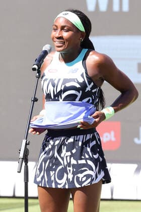 DEU, Tennis, bett1Open 2022, 15.06.2022, Rot-Weiss Tennisanlage, Berlin, DEU, Tennis, bett1Open 2022, im Bild Coco GAUFF USA im Interview Foto: Juergen Engler nordphoto GmbH
