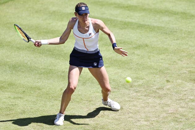 Yekaterina Alexandrova, RUS, during second round at 2022 bett1 Open in Berlin, 15 06 2022; -