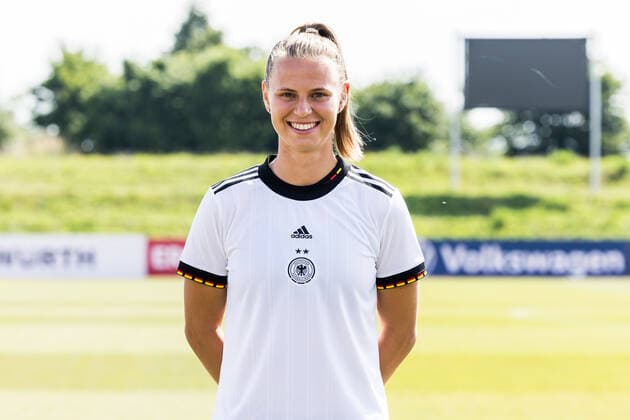 Frauen Nationalmannschaft Media Day; 16.06.2022 Klara Buehl Frauen Nationalmannschaft Media Day, Herzogenaurach, Adi-Dassler Stadion Copyright: xBEAUTIFULxSPORTS Wunderlx