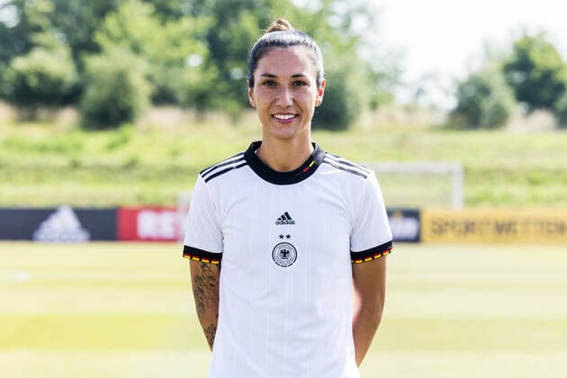 Frauen Nationalmannschaft Media Day; 16.06.2022 Sara Doorsoun Frauen Nationalmannschaft Media Day, Herzogenaurach, Adi-Dassler Stadion Copyright: xBEAUTIFULxSPORTS Wunderlx