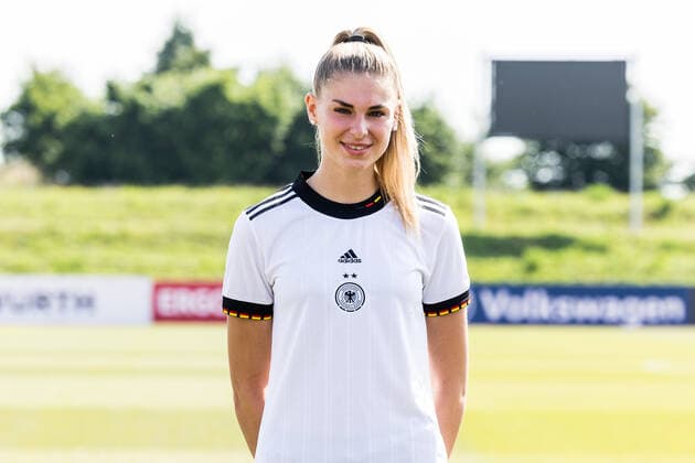 Frauen Nationalmannschaft Media Day; 16.06.2022 Jule Brand Frauen Nationalmannschaft Media Day, Herzogenaurach, Adi-Dassler Stadion Copyright: xBEAUTIFULxSPORTS Wunderlx